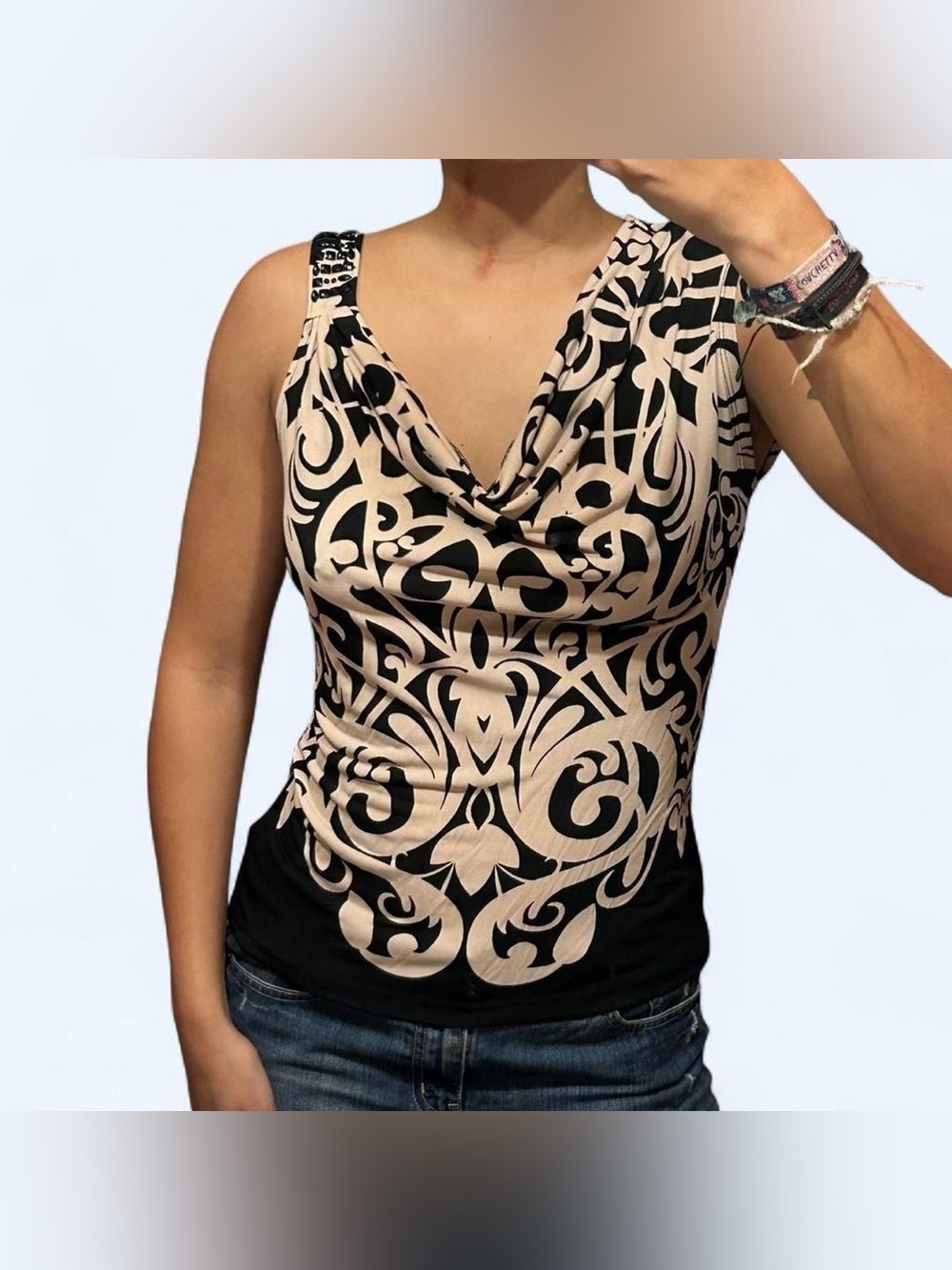 Y2K Floral Tank Cowl Top by New York & Company!